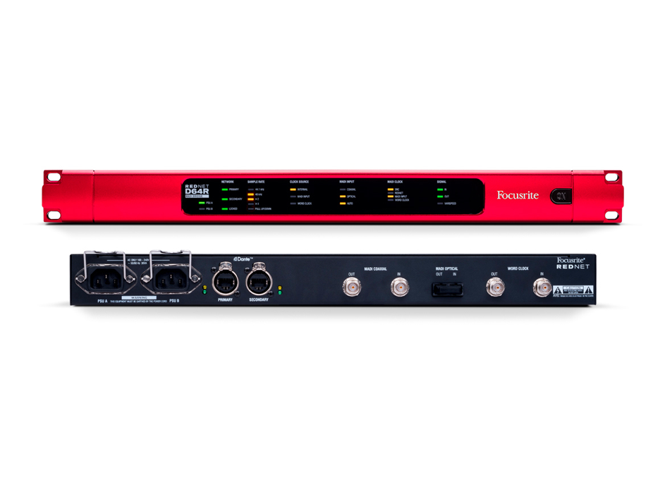 Focusrite Pro RedNet D64R - 4X64 MADI  I/O Dante Arabirimi