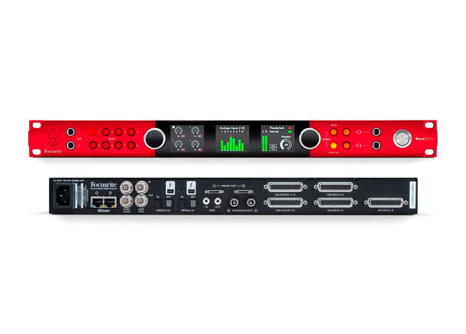 Focusrite Pro Red 8Pre - 64x64 Thunderbolt Ses Arabirim Kartı