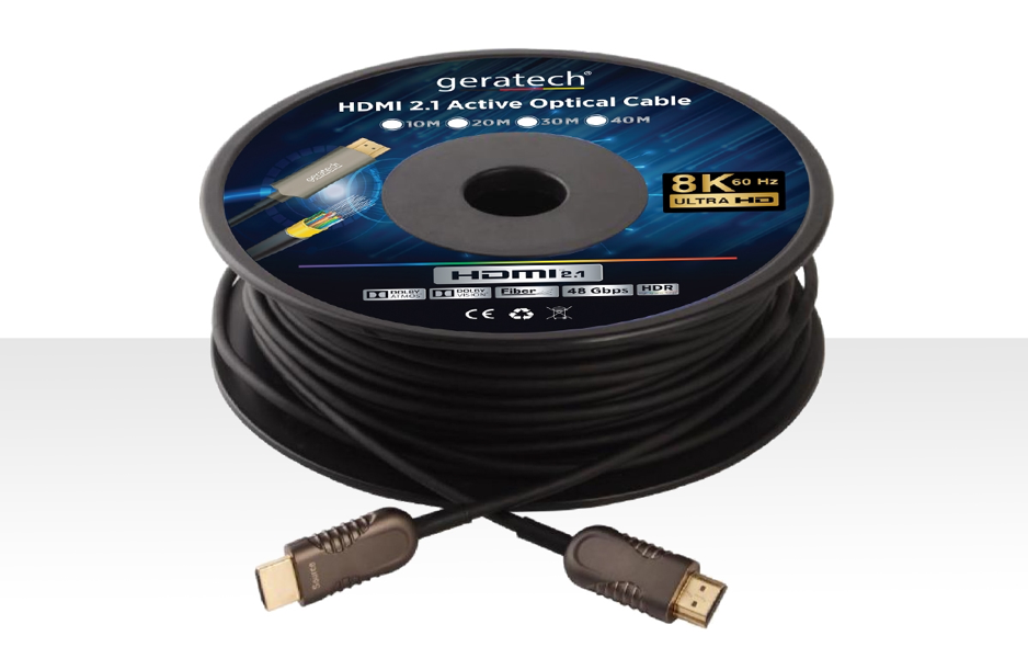 (90MT) Geratech HDMI 2.1 Active Optical Kablo 8K@60Hz, 48Gbps