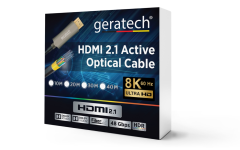 (30MT) Geratech HDMI 2.1 Active Optical Kablo 8K@60Hz, 48Gbps