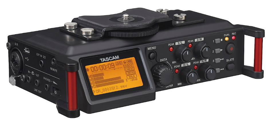 Tascam DR-70D DSLR kameralar için 4 kanallı ses kayıt cihazı