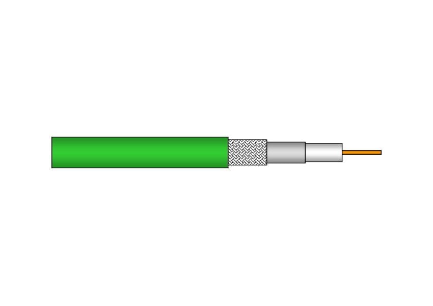 Draka 1.0/4.8AF FRNC-C GREEN HDTV VİDEO KABLO  (Metre)